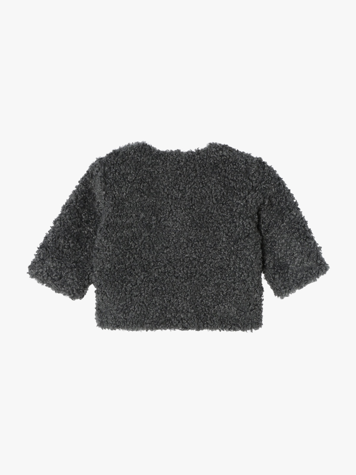 ENFANT ベビー 【Outlet】ベビー ファー 長袖 カーディガンプレッション グレー
