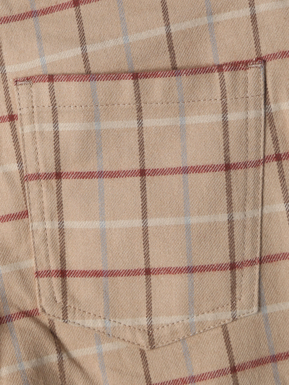 ENFANT ユニセックス 【Outlet】キッズ チェック コットン フルレングス パンツ ベージュ