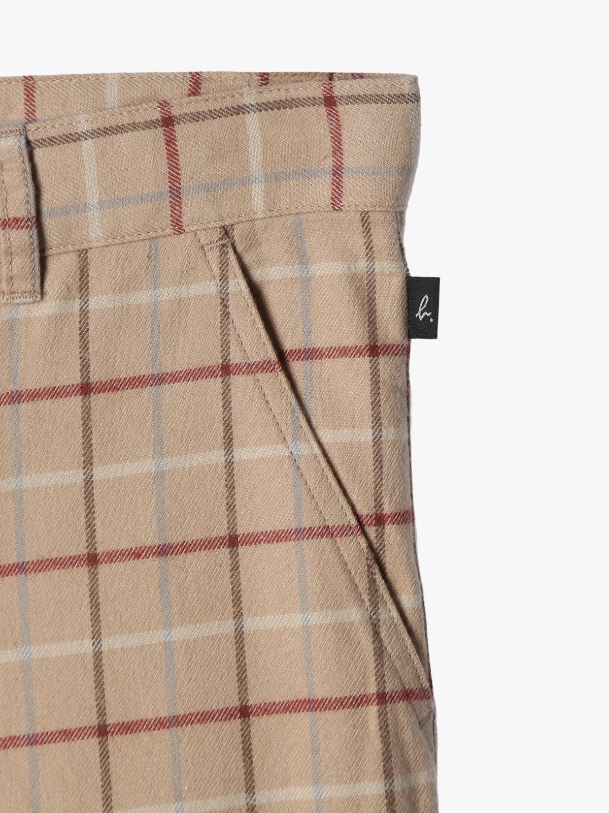 ENFANT ユニセックス 【Outlet】キッズ チェック コットン フルレングス パンツ ベージュ