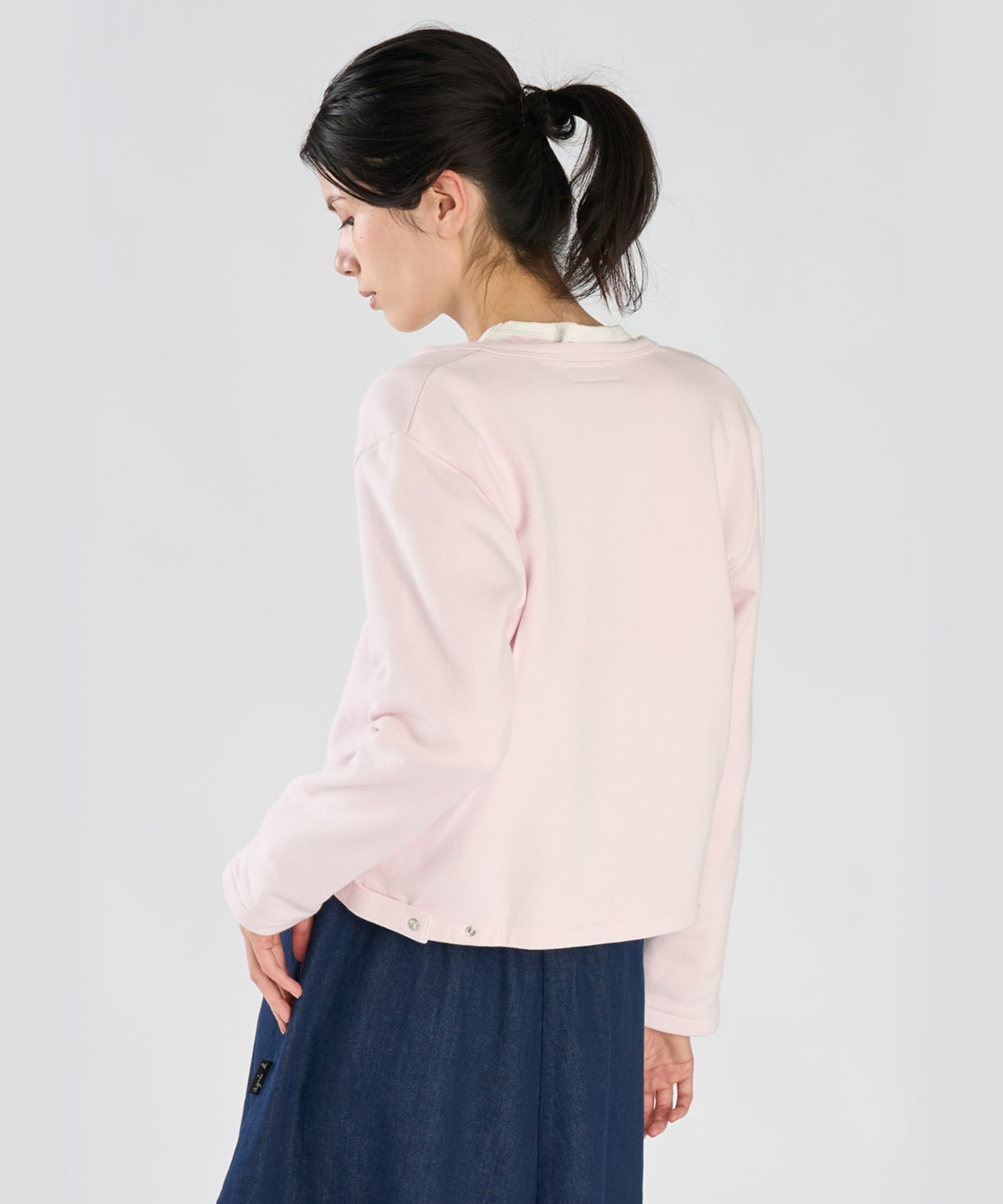 FEMME ウィメンズ WEBスペシャル ロゴ コットン 長袖 カーディガンプレッション ピンク