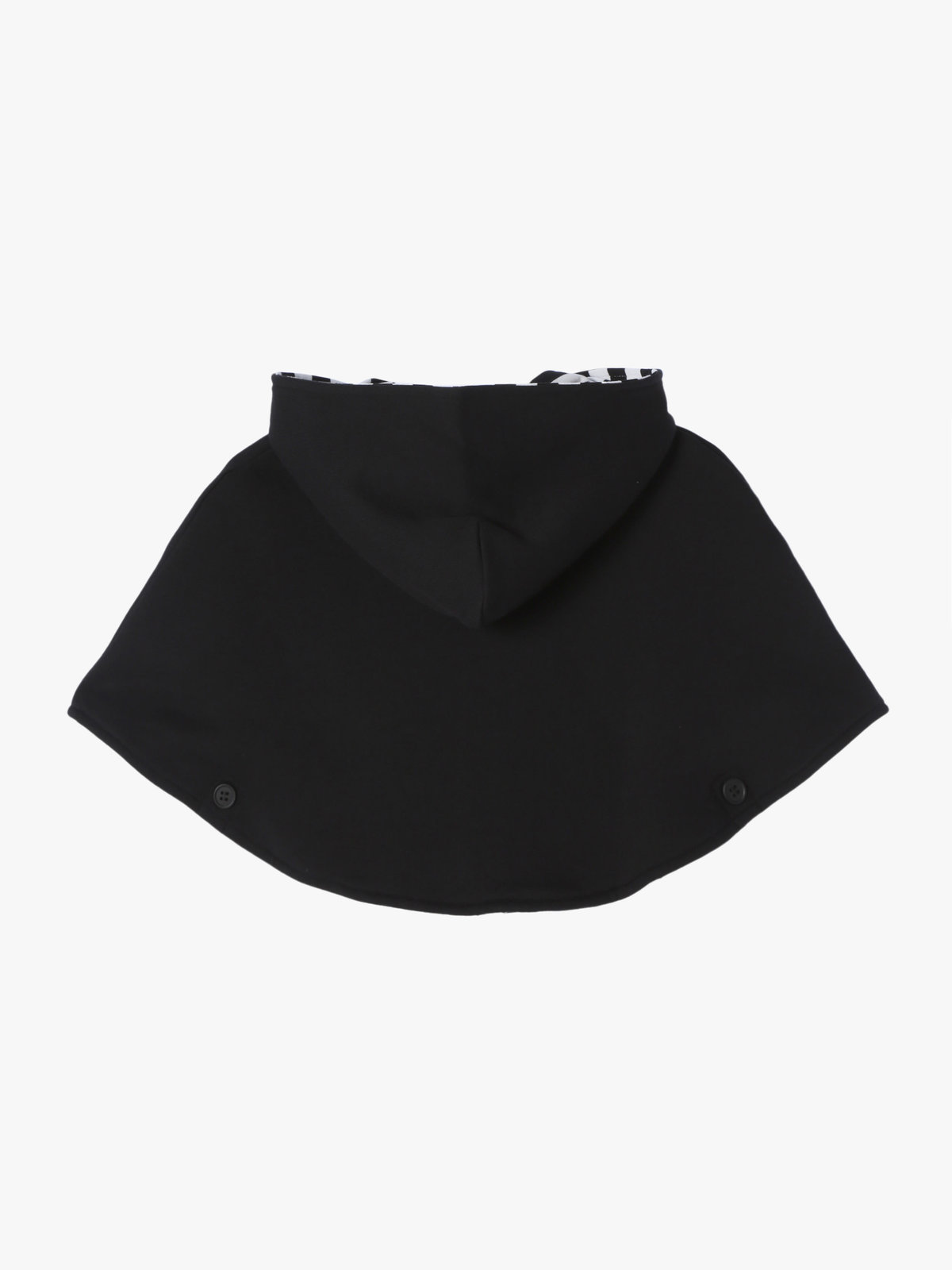 ENFANT ベビー ベビー ”b.b.”ロゴ コットン リバーシブル ポンチョ ブラック