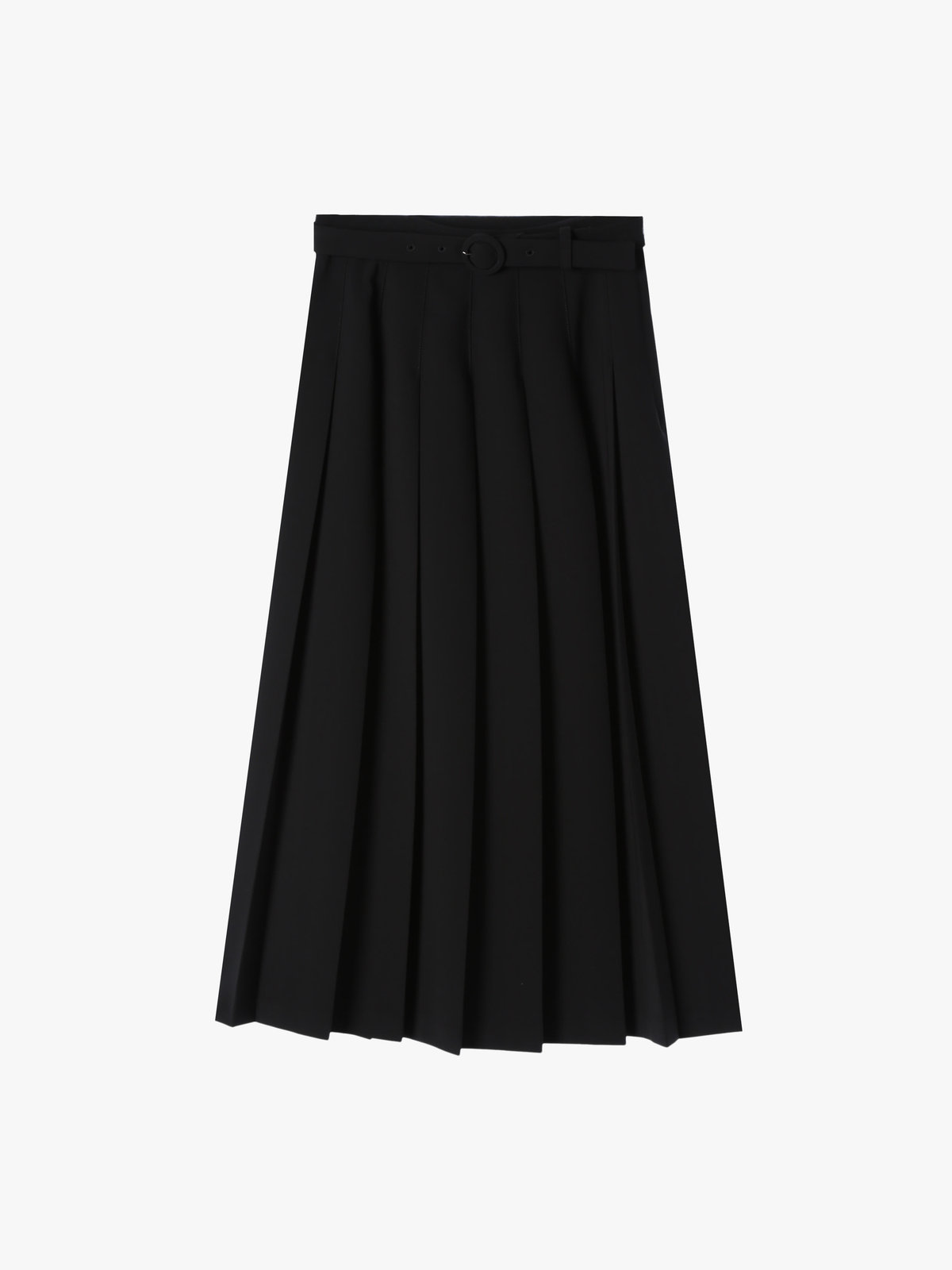 To b. by agnès b. 【Outlet】ダブルクロス プリーツ スカート ブラック