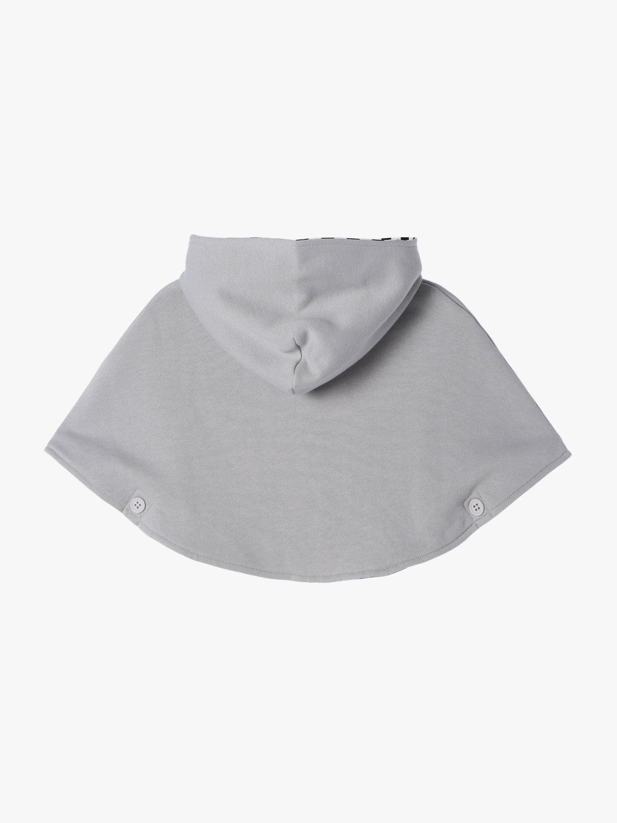 ENFANT ベビー ベビー ”b.b.”ロゴ コットン リバーシブル ポンチョ グレー