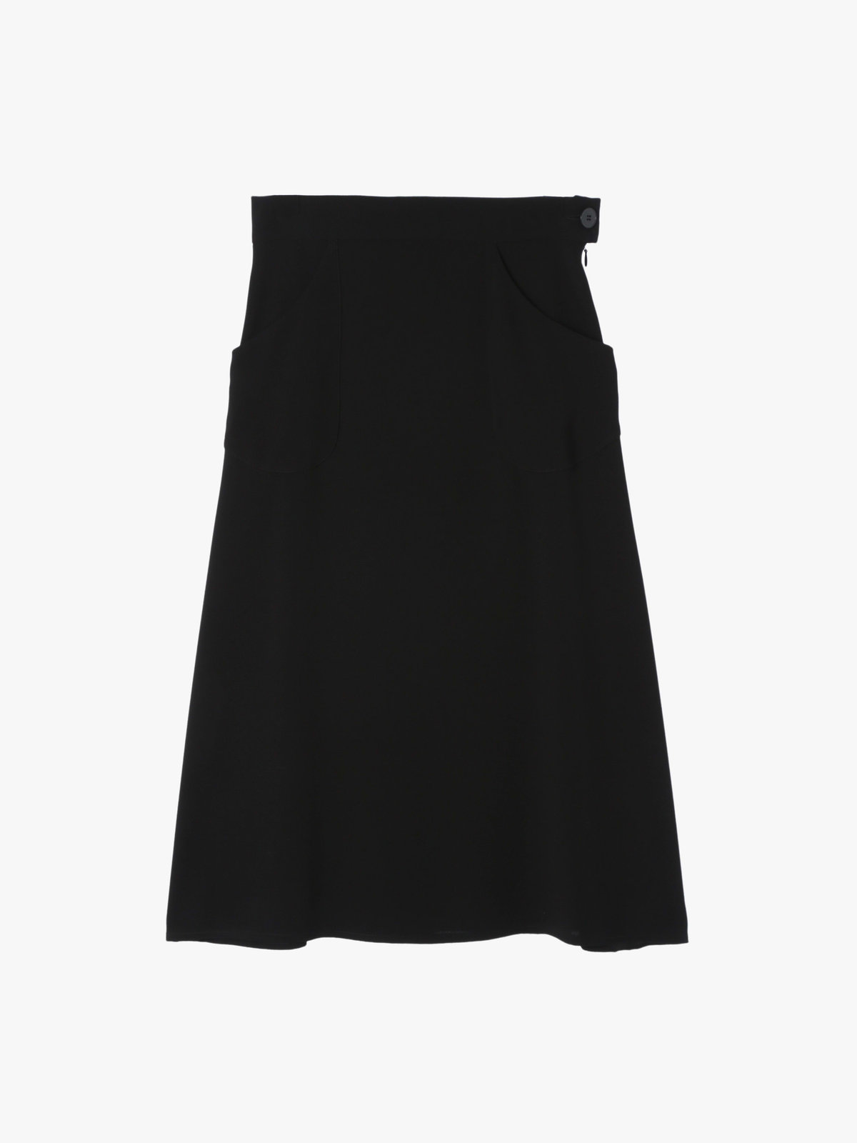 FEMME ウィメンズ ブラック トリアセテート クレープ フレア スカート ブラック