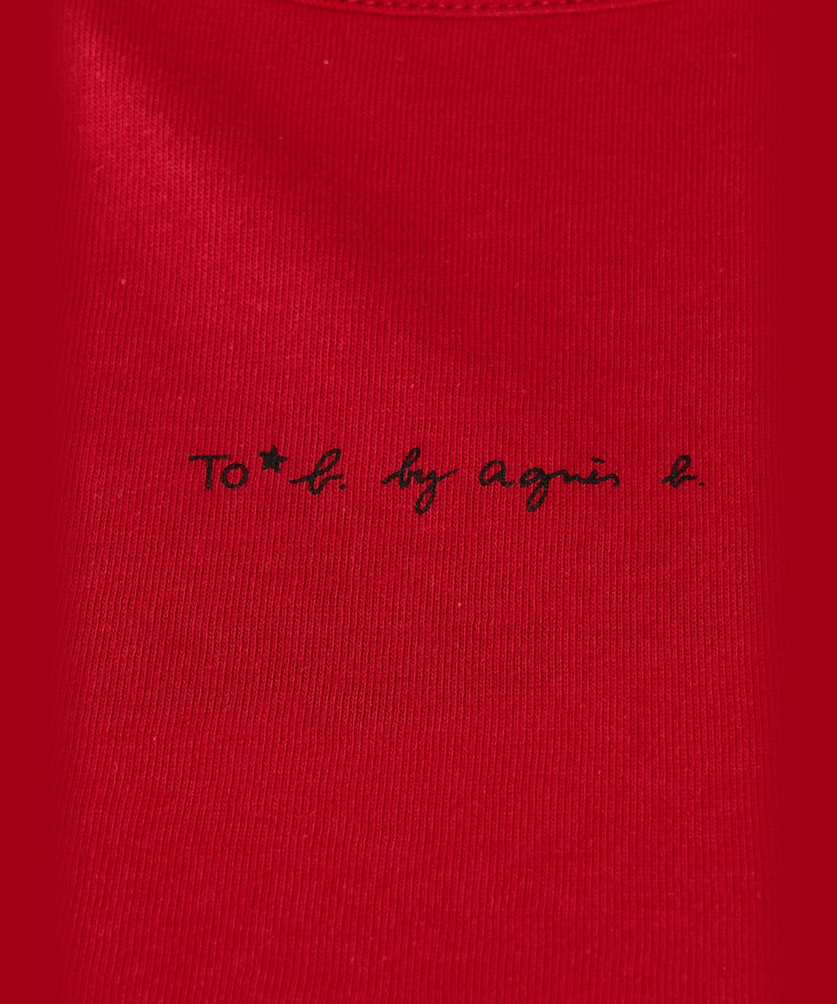 To b. by agnès b. ミニロゴ プリント コットン タンクトップ レッド
