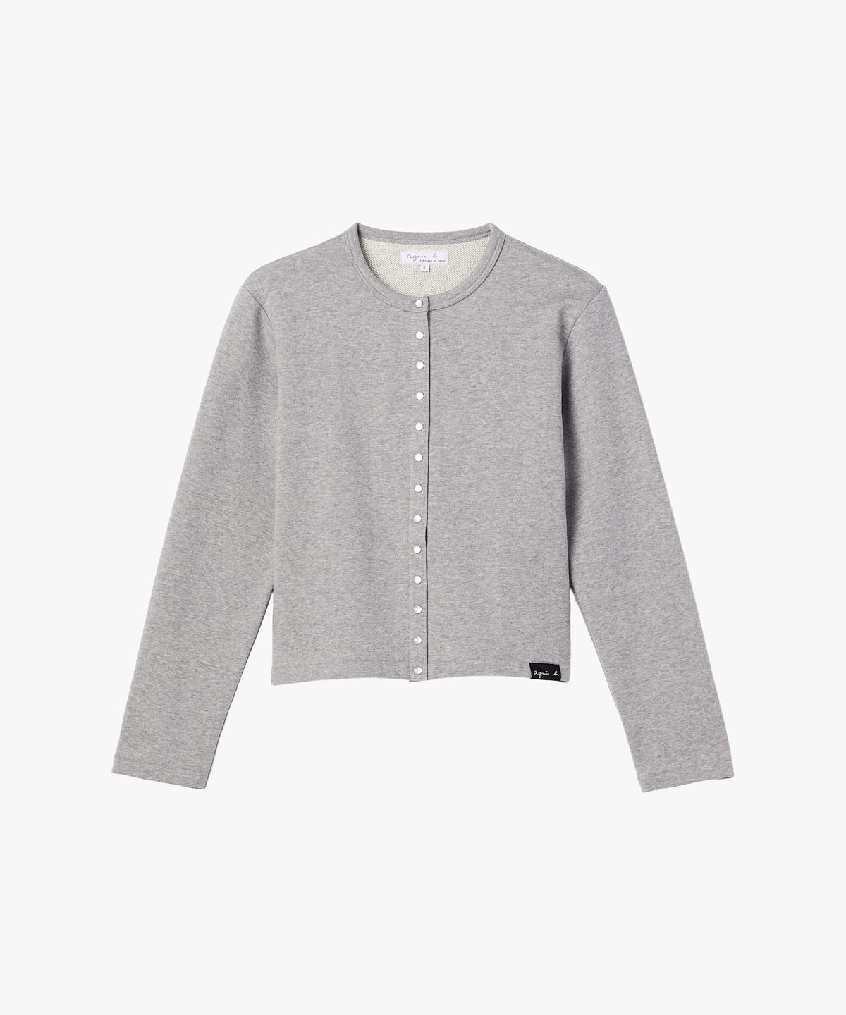 FEMME ウィメンズ WEB限定 ロゴ コットン 長袖 カーディガンプレッション グレー