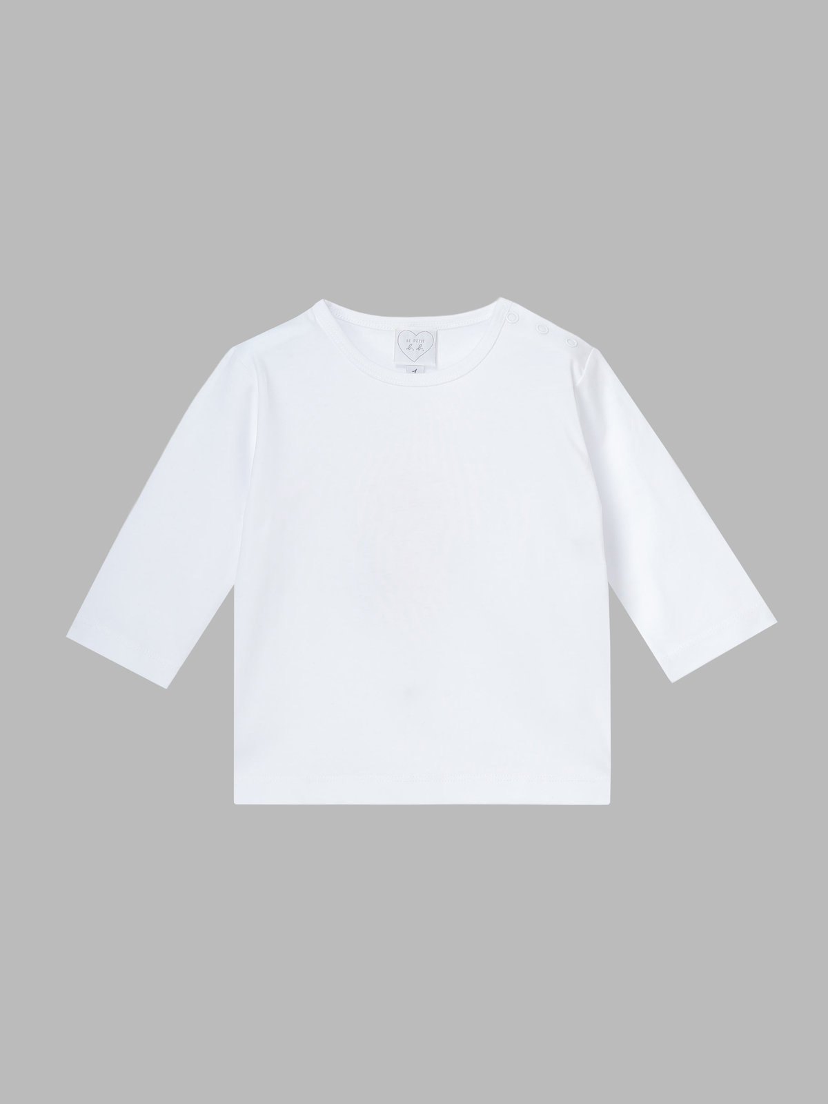 ENFANT ベビー ベビー バックプリント コットン トップス ”bb. avec doudou” ホワイト