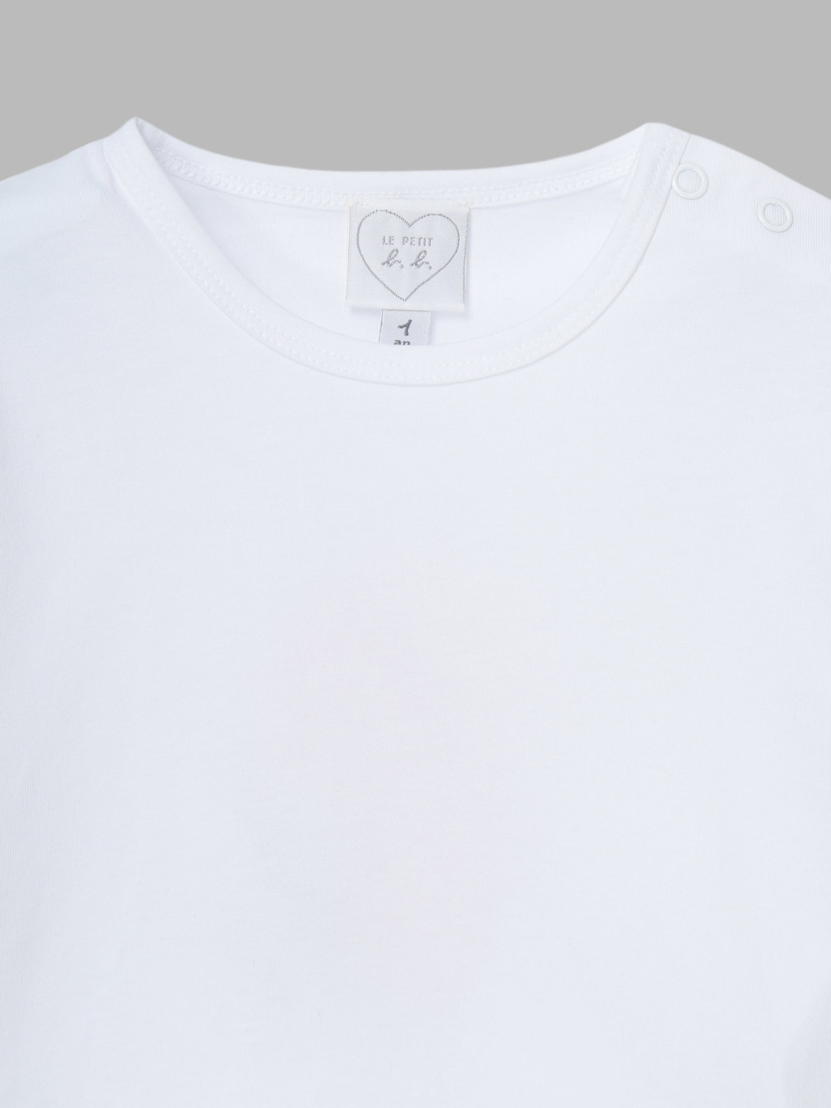 ENFANT ベビー ベビー バックプリント コットン トップス ”bb. avec doudou” ホワイト