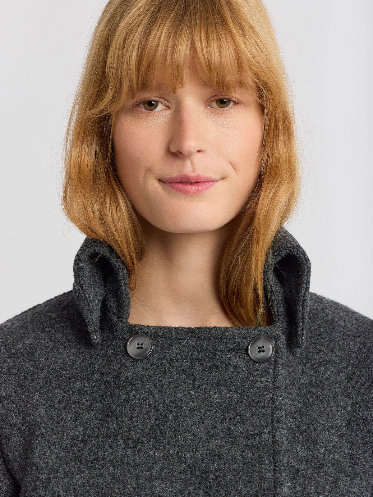 FEMME ウィメンズ 【Outlet】ウール ショート ピーコート "Danton" グレー