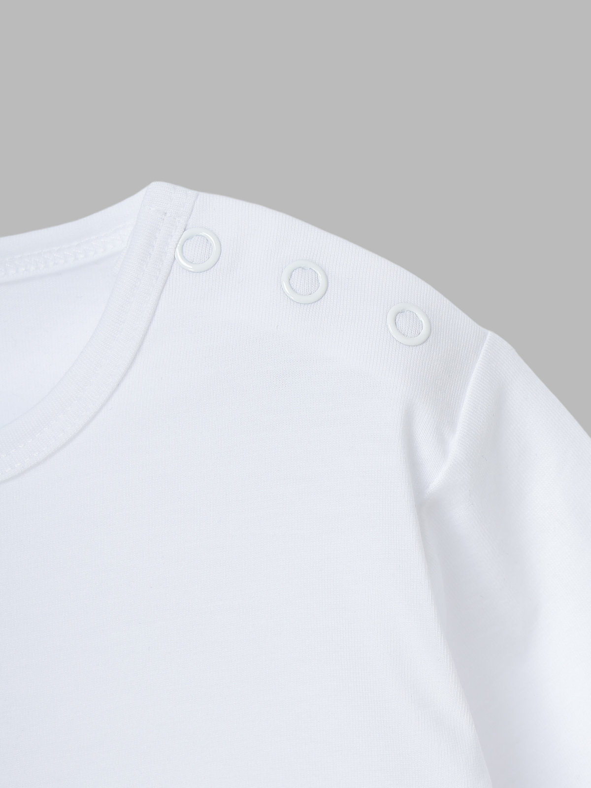 ENFANT ベビー ベビー バックプリント コットン トップス ”bb. avec doudou” ホワイト