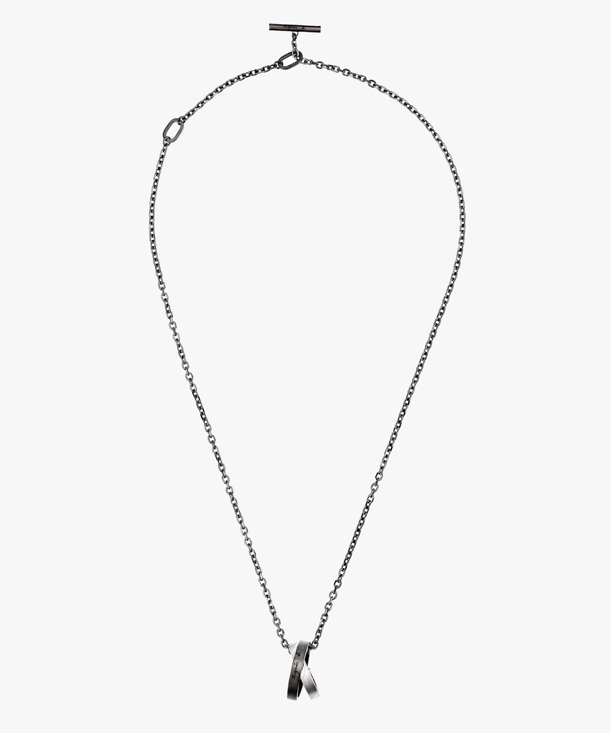 HOMME メンズ メンズ ロゴ レイヤード ネックレス "Compulsion" グレー系その他
