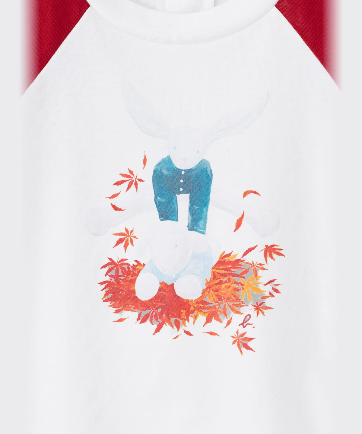 ENFANT ベビー ベビー ラグラン コットン 長袖 Tシャツ ホワイト