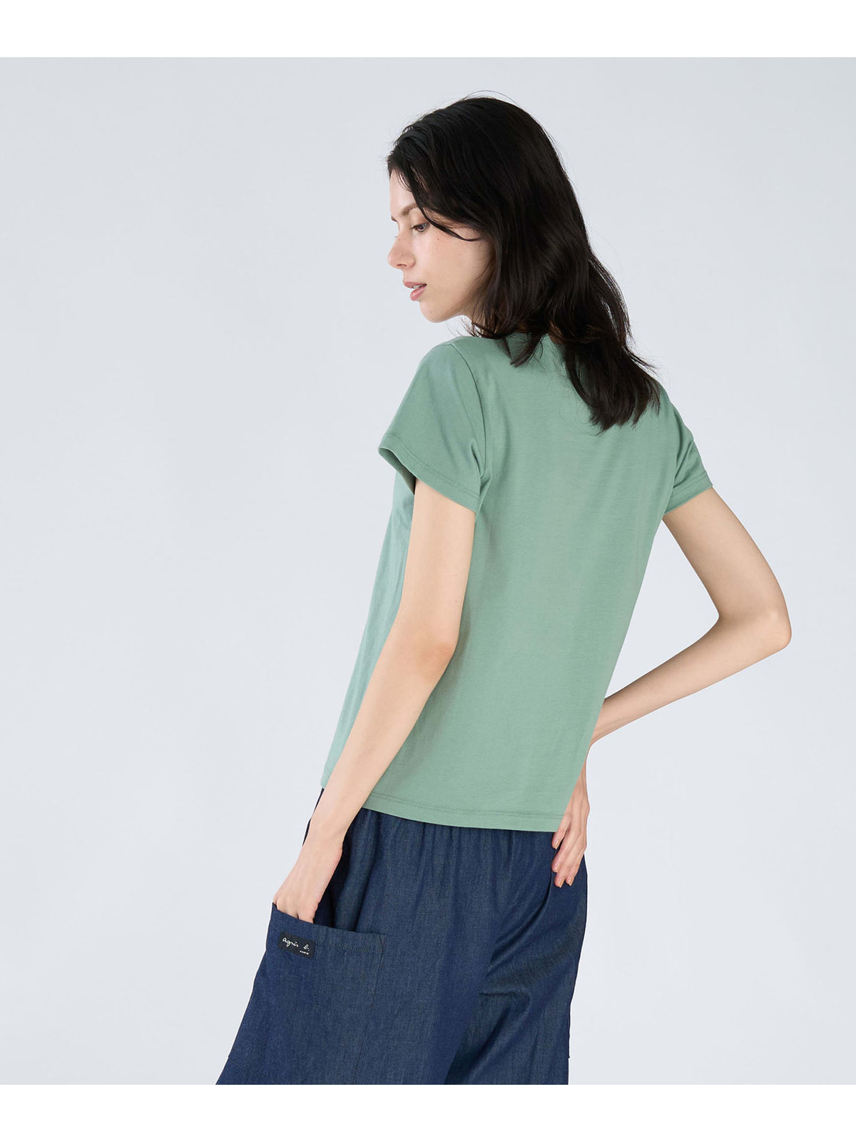 FEMME ウィメンズ ロゴプリント コットン 半袖Tシャツ "Brando" カーキ