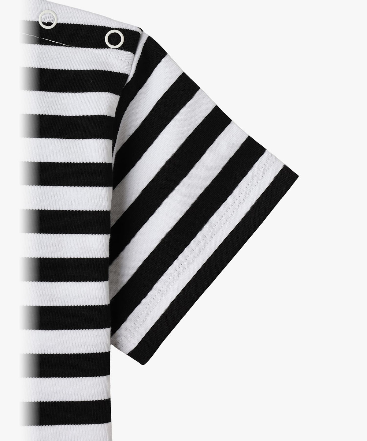 ENFANT ベビー ベビー ボーダー コットン 半袖 Tシャツ ホワイト×ブラック
