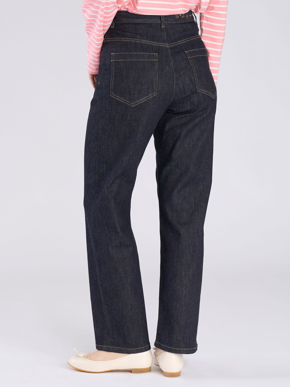 To b. by agnès b. デニム ストレートパンツ ネイビー