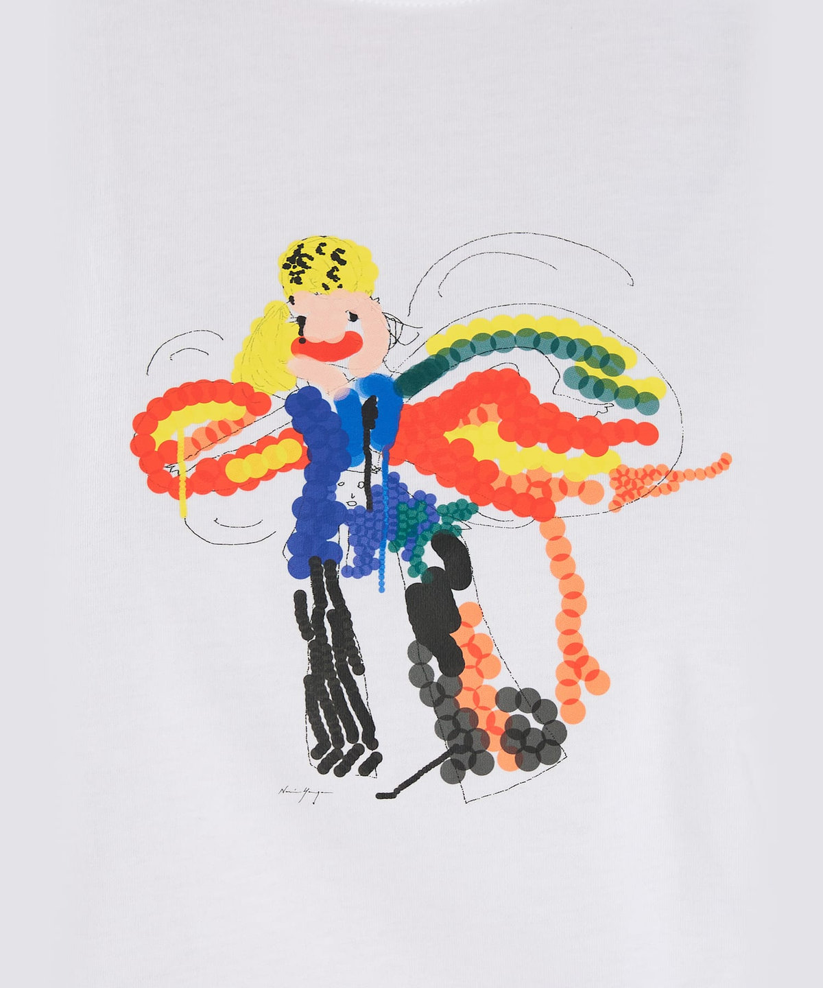To b. by agnès b. Fairy T オーガニックコットン 半袖 アーティストTシャツ ホワイト