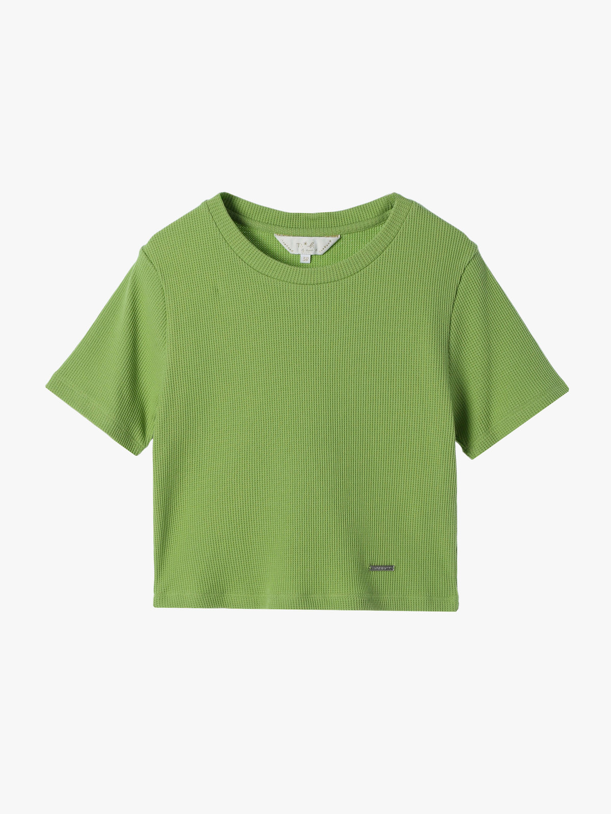 To b. by agnès b. 【Outlet】ワッフル コンパクト 半袖 Tシャツ グリーン