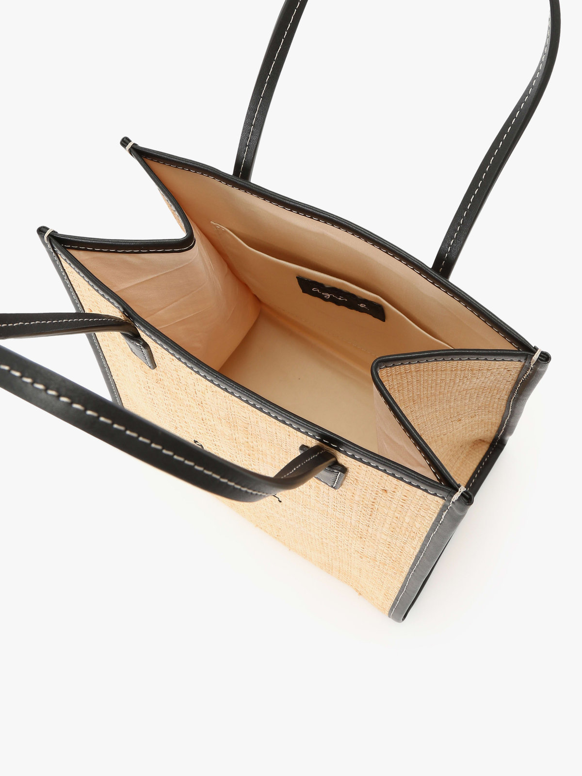 VOYAGE ウィメンズ バッグ＆ウォレット ラフィア スモール トートバッグ (WAX35-01) オフホワイト