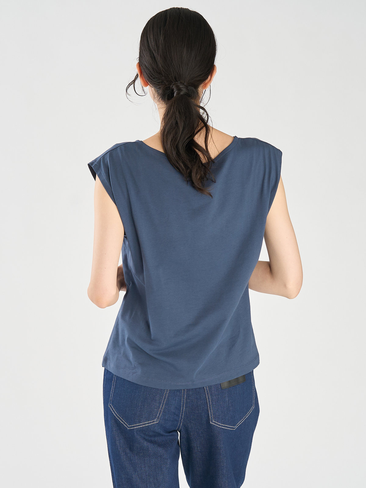 FEMME ウィメンズ メッセージプリント コットン 半袖 Tシャツ "Ciao" ブルー系その他