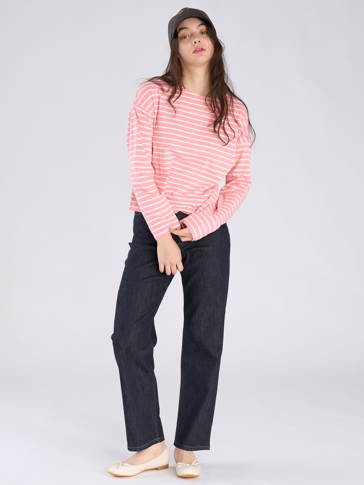 To b. by agnès b. デニム ストレートパンツ ネイビー