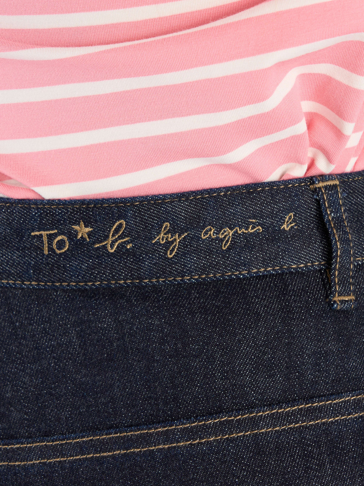 To b. by agnès b. デニム ストレートパンツ ネイビー