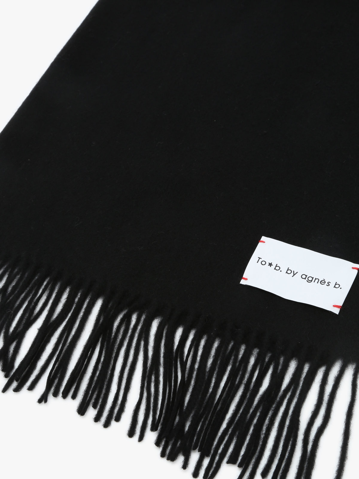To b. by agnès b. ウール カシミヤ マフラー ブラック