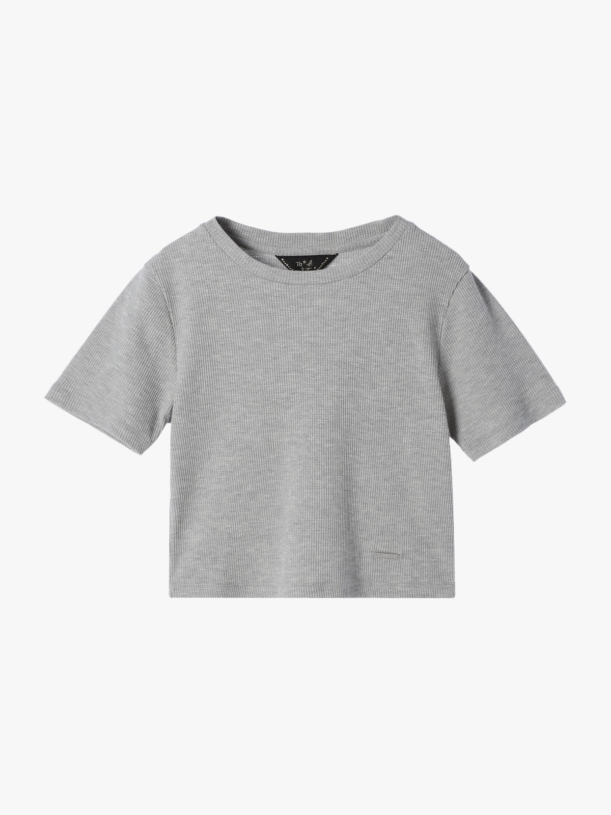 To b. by agnès b. 【Outlet】ワッフル コンパクト 半袖 Tシャツ グレー