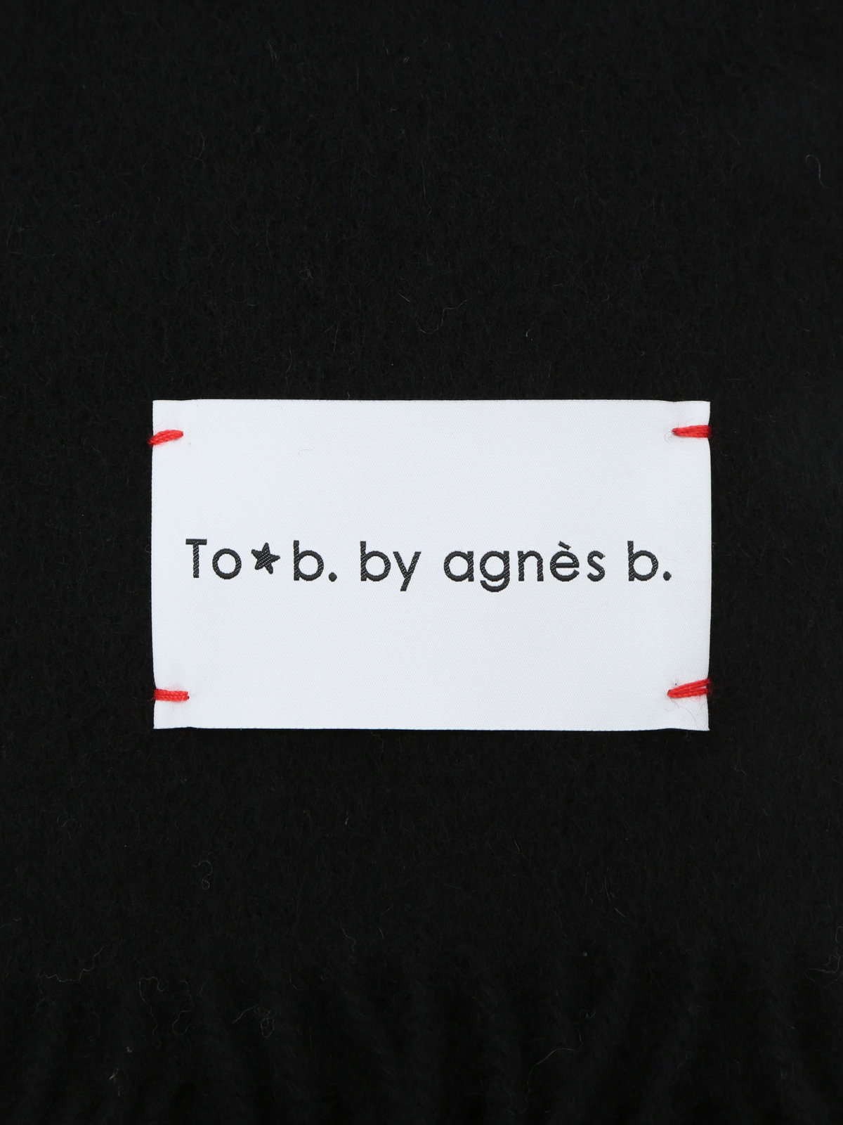 To b. by agnès b. ウール カシミヤ マフラー ブラック