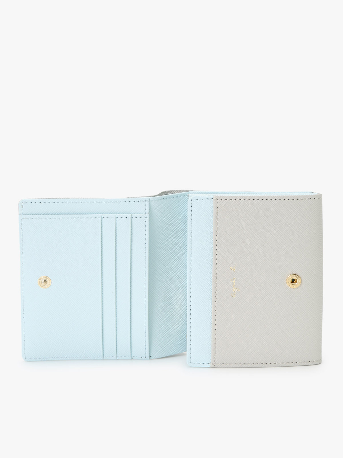 VOYAGE ウィメンズ バッグ＆ウォレット レザー 二つ折り ウォレット ”Erika” QAW05-01 グレー系その他
