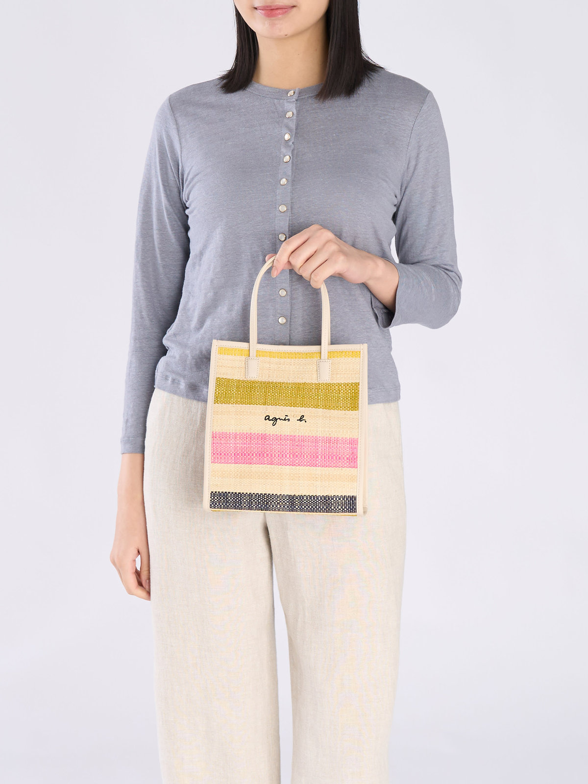 VOYAGE ウィメンズ バッグ＆ウォレット ラフィア スモール トートバッグ WAX35-01 ベージュ