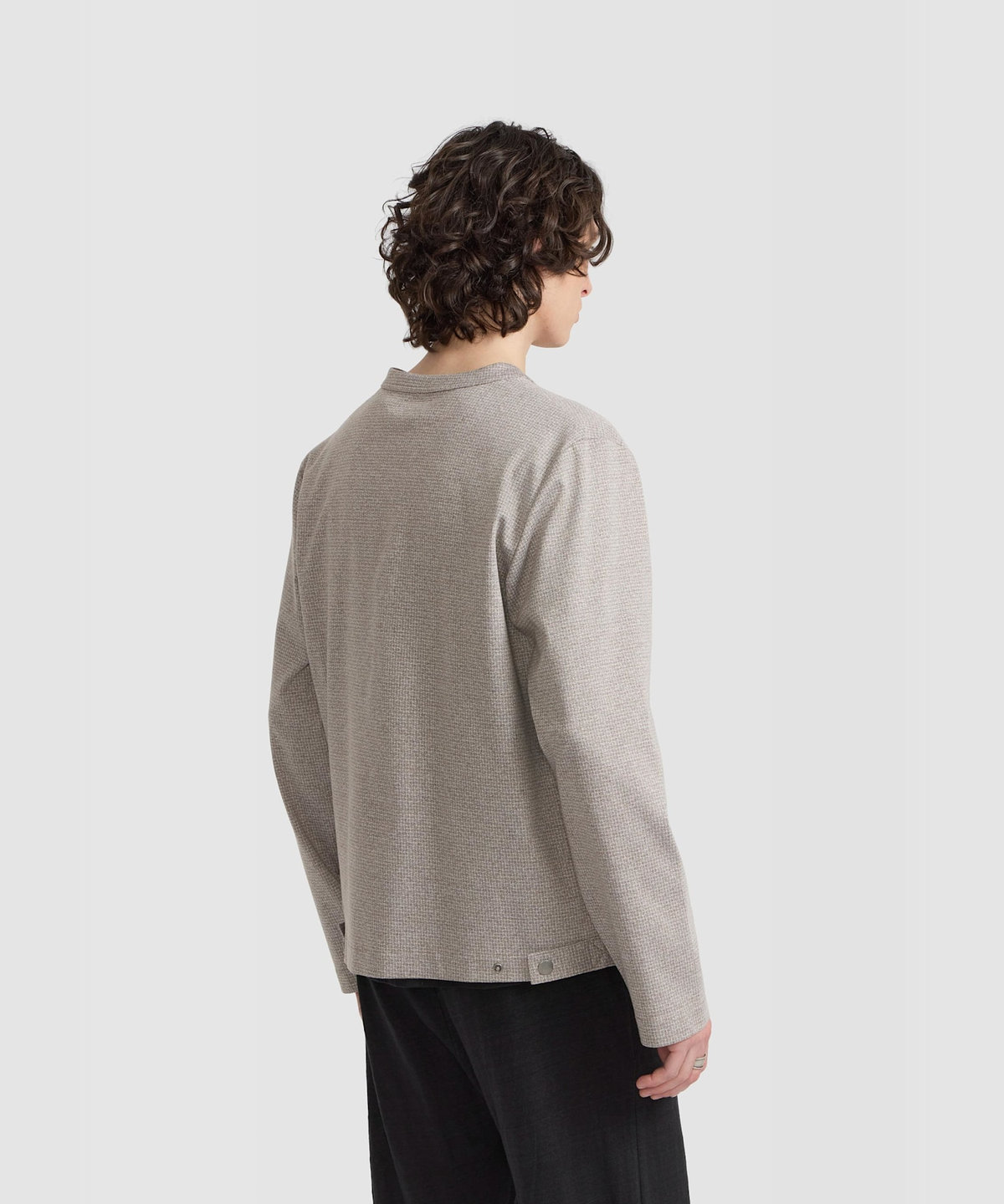 HOMME メンズ メンズ コットン ジャージー カーディガンプレッション ベージュ