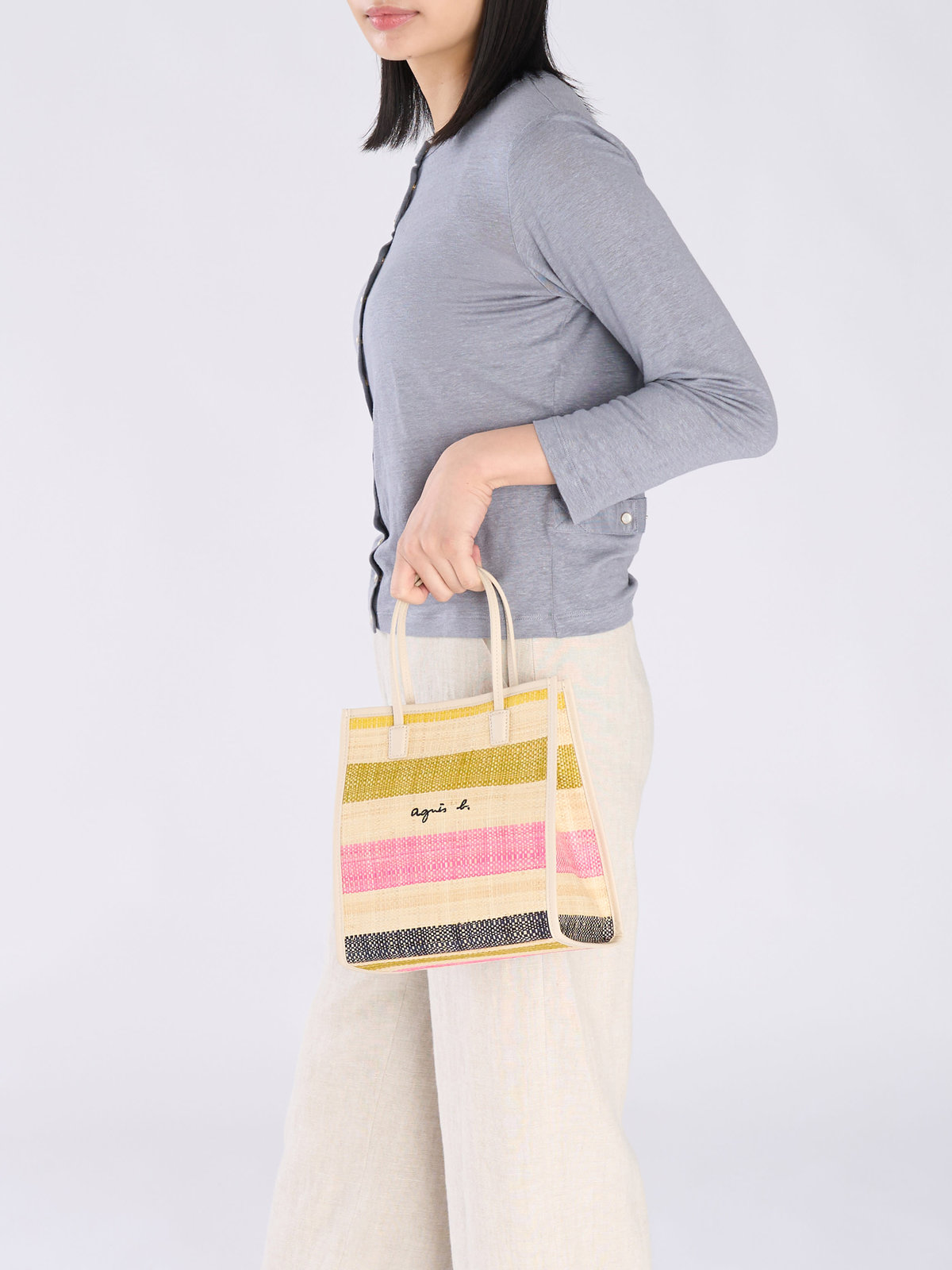 VOYAGE ウィメンズ バッグ＆ウォレット ラフィア スモール トートバッグ WAX35-01 ベージュ