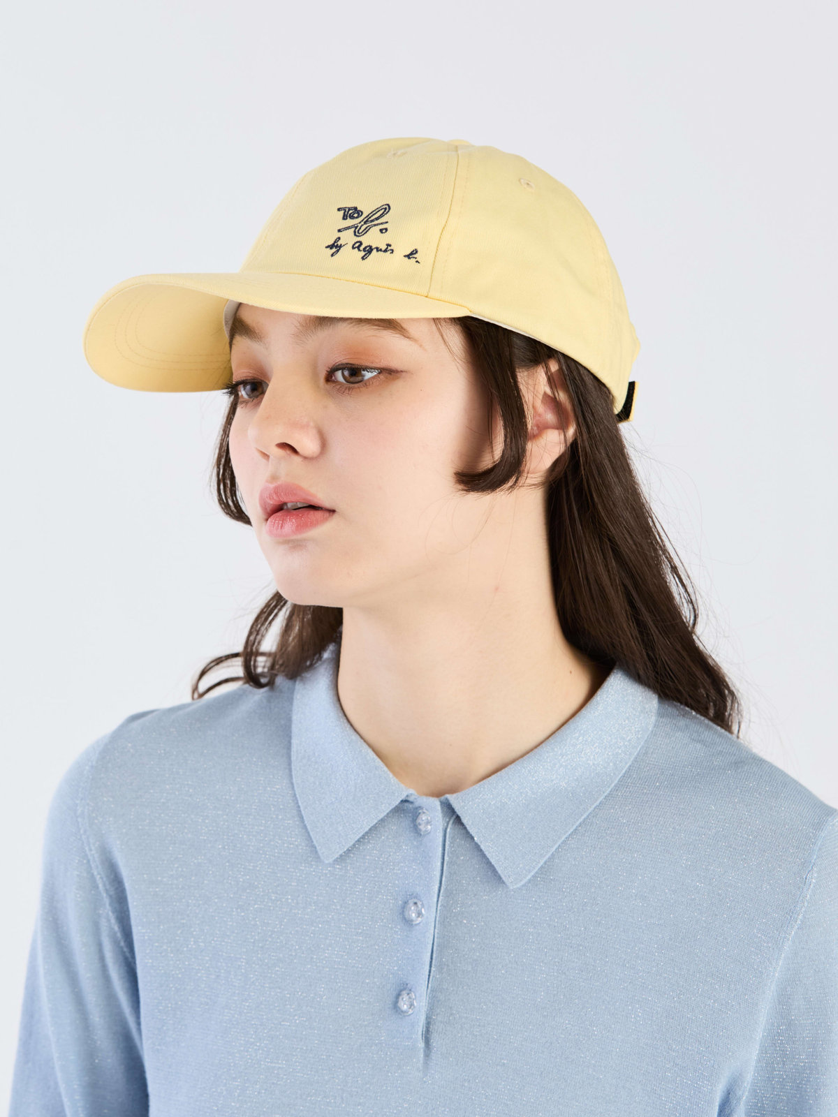 To b. by agnès b. 【Outlet】ラインロゴキャップ イエロー