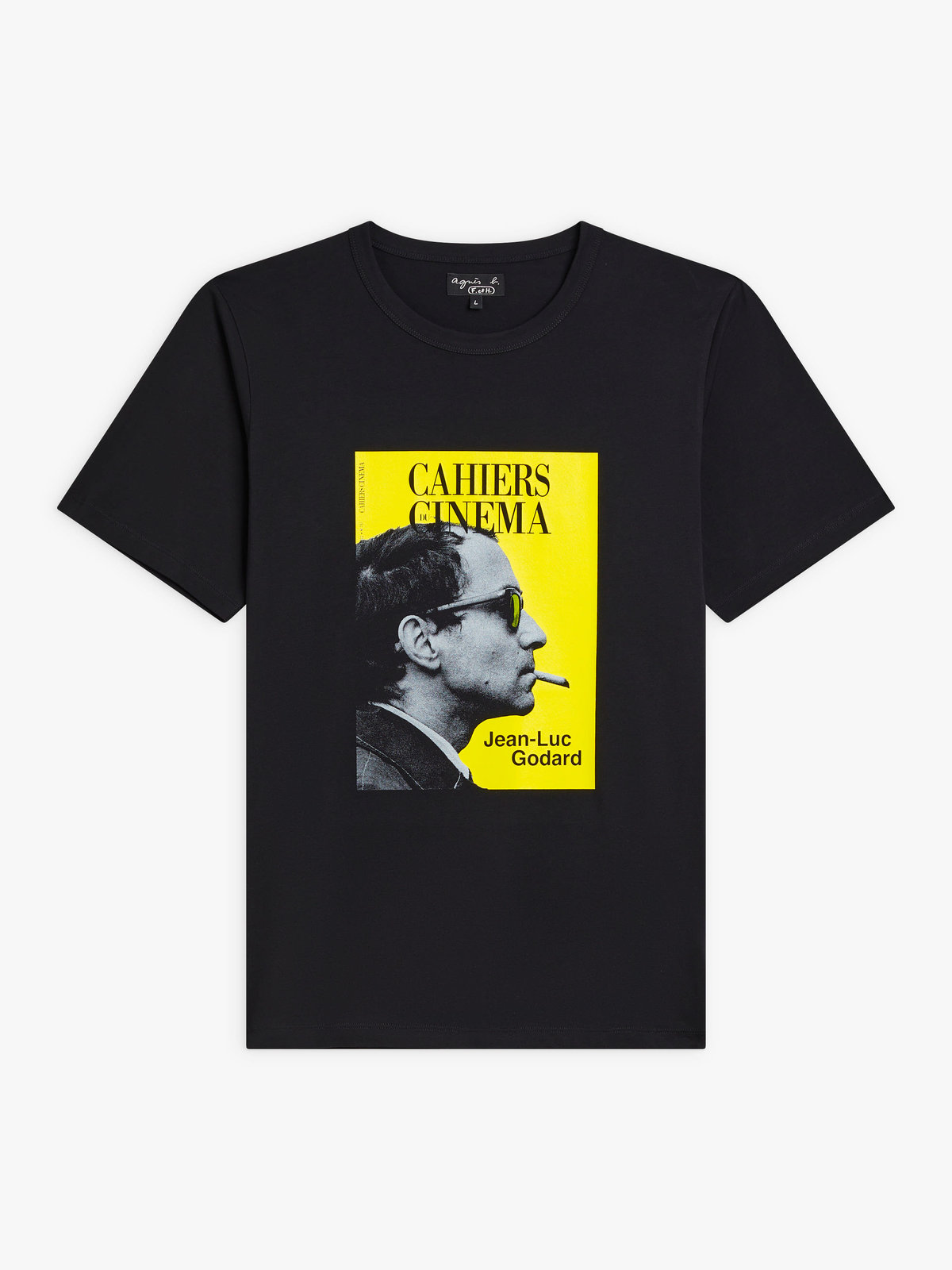 FEMME ウィメンズ フォトプリント コットン 半袖 Tシャツ ”Cahiers du Cinema” ブラック