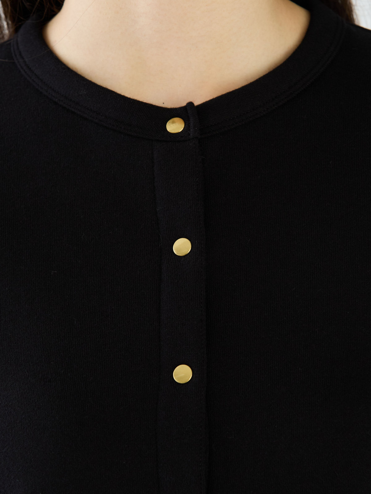 To b. by agnès b. 【Outlet】コットン ブラッシュド プリティ カーディガン ブラック