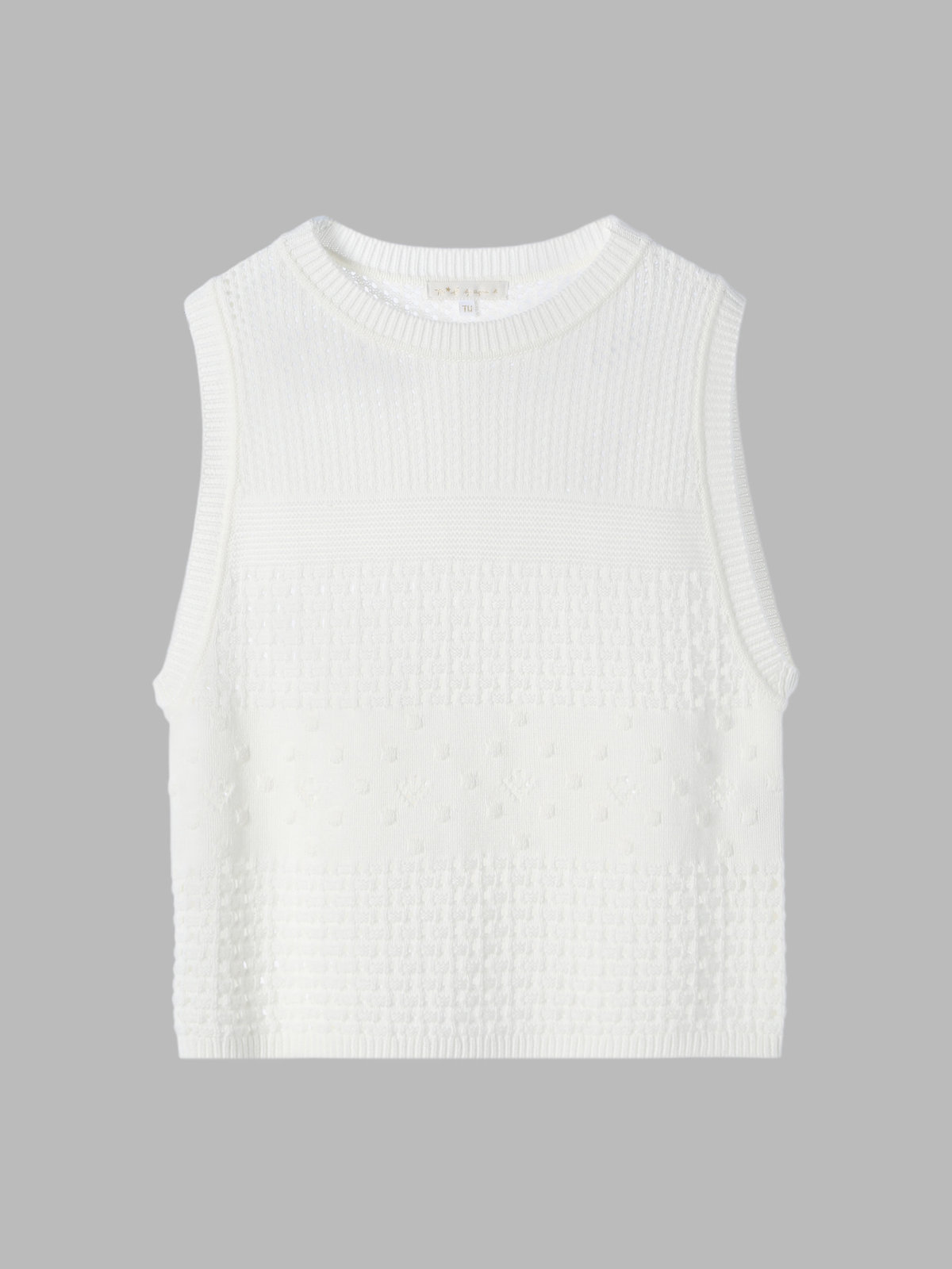 To b. by agnès b. 【Outlet】コットン オープンワーク ニット プルオーバー オフホワイト