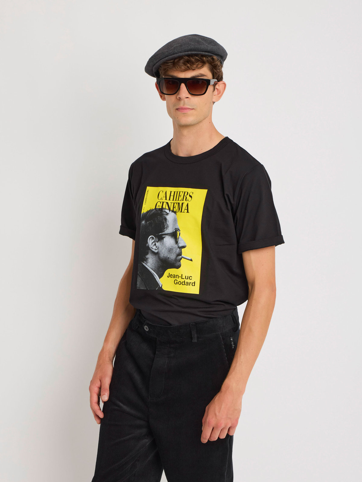 FEMME ウィメンズ フォトプリント コットン 半袖 Tシャツ ”Cahiers du Cinema” ブラック