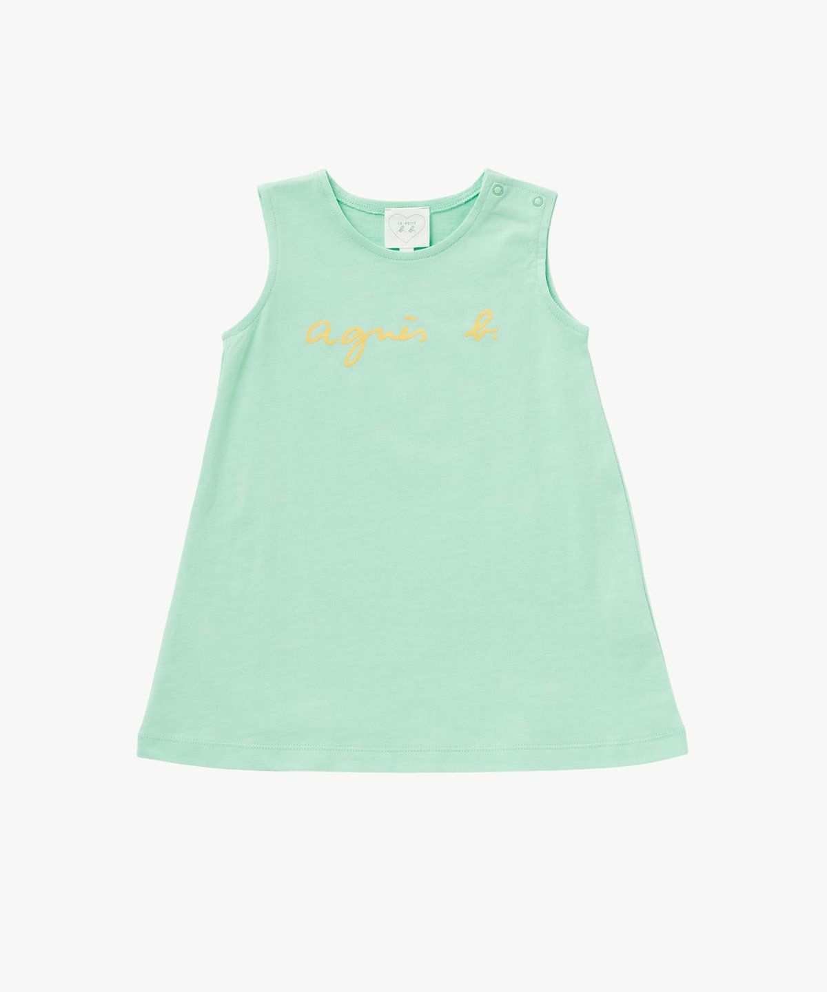 ENFANT ベビー ベビー ロゴ コットン ノースリーブ ワンピース "Barbie" ブルー