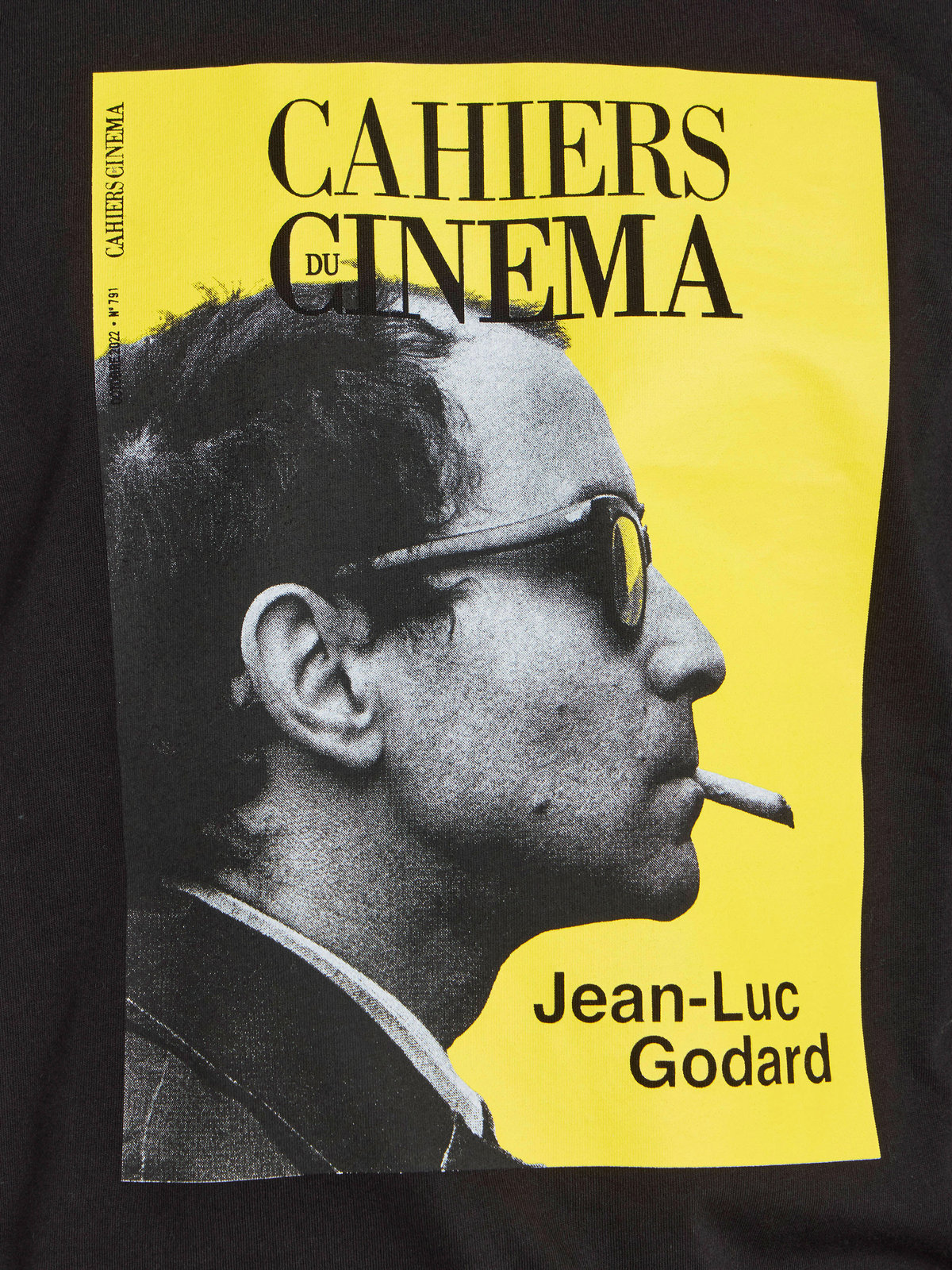 FEMME ウィメンズ フォトプリント コットン 半袖 Tシャツ ”Cahiers du Cinema” ブラック