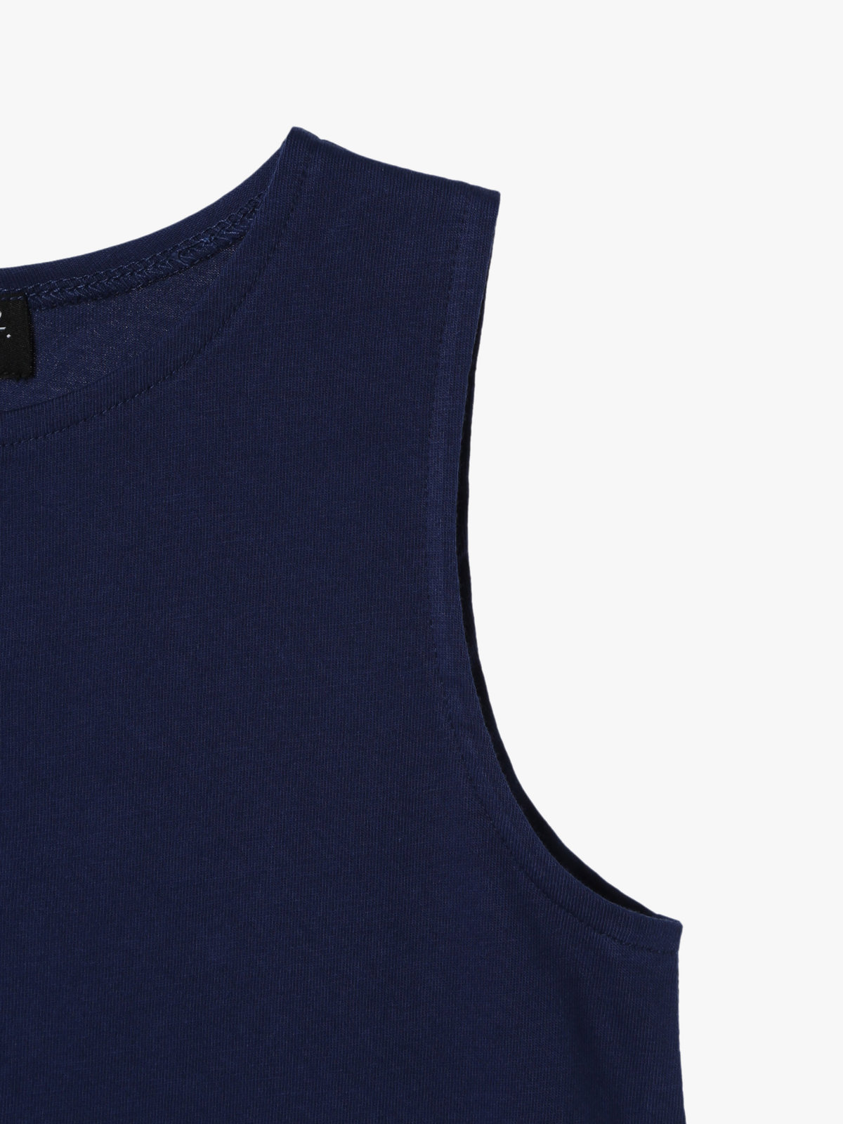 ENFANT ガールズ キッズ マルチカラー コットン ノースリーブ ワンピース "Barbie" ネイビー