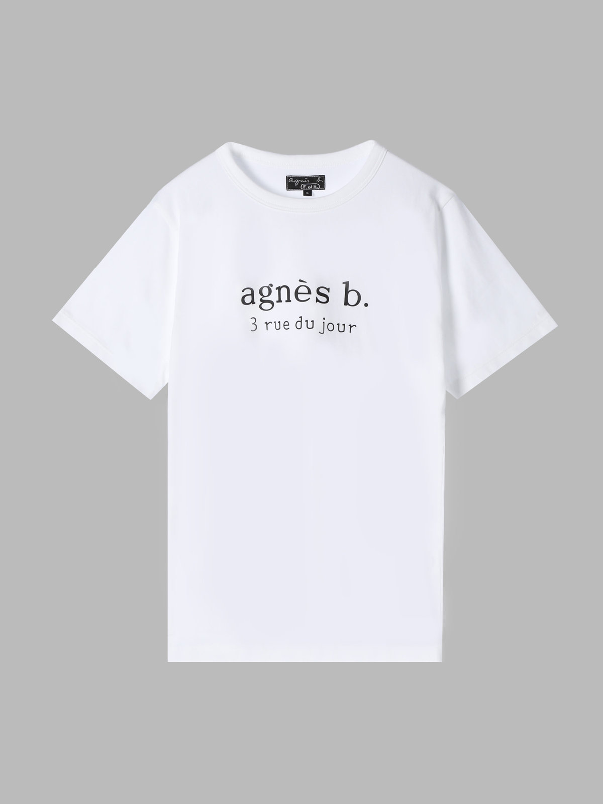 FEMME ウィメンズ 【Outlet】【ユニセックス】SEQ9 “3 rue du jour"ロゴTシャツ ホワイト