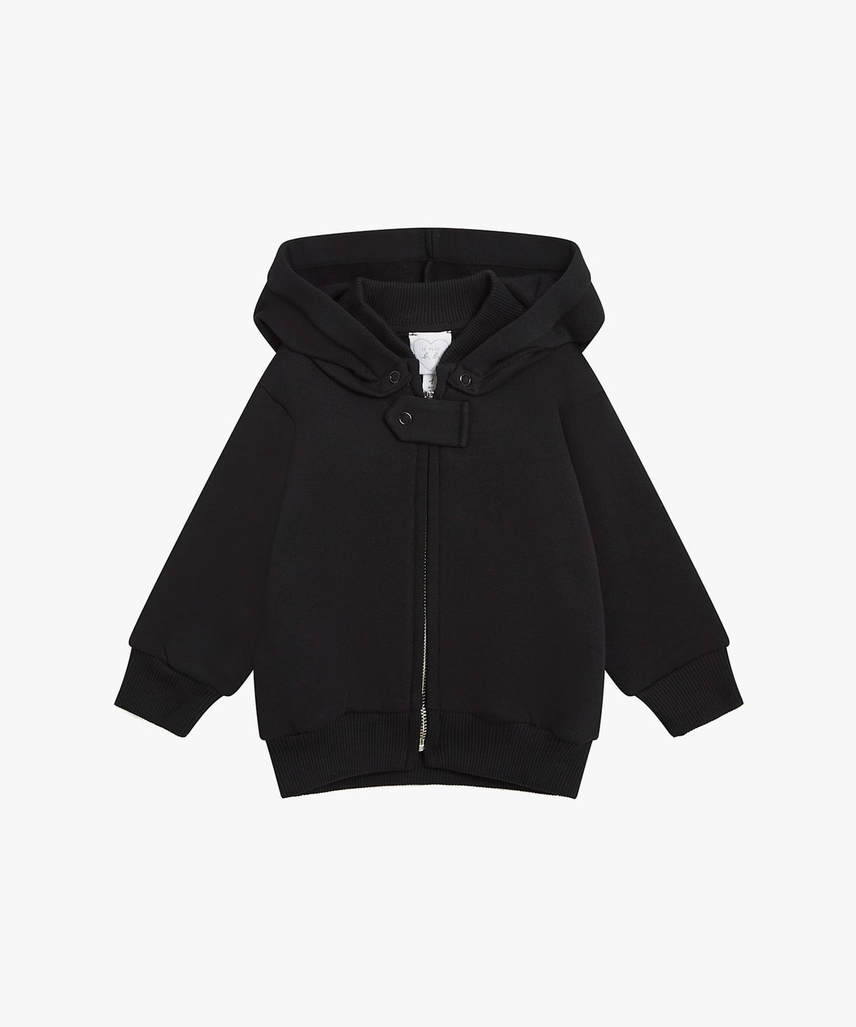 ENFANT ベビー ベビー “b.b." バックロゴ コットン ジップアップ ブルゾン "Douillet" ブラック