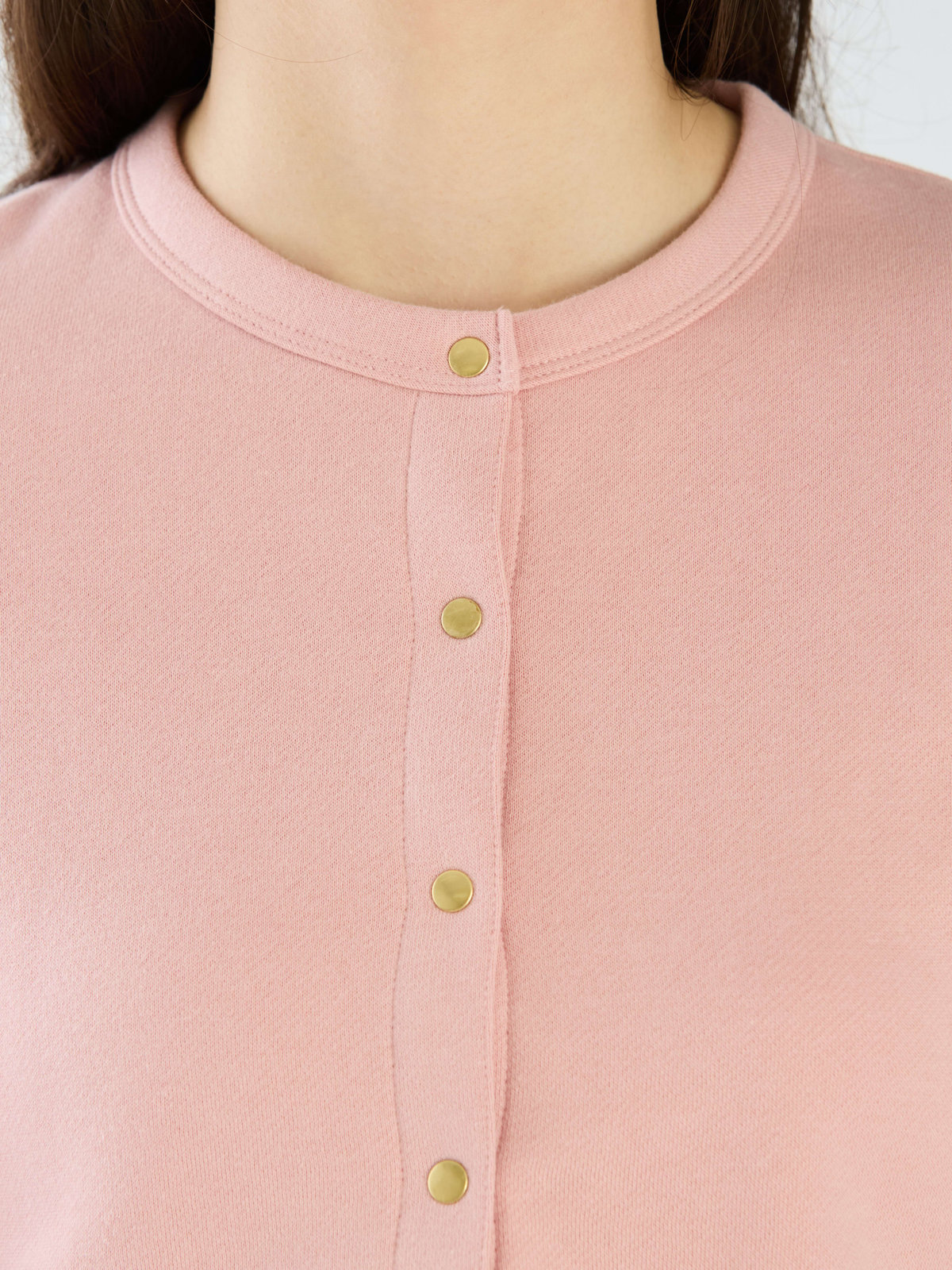 To b. by agnès b. 【Outlet】コットン ブラッシュド プリティ カーディガン ペールピンク