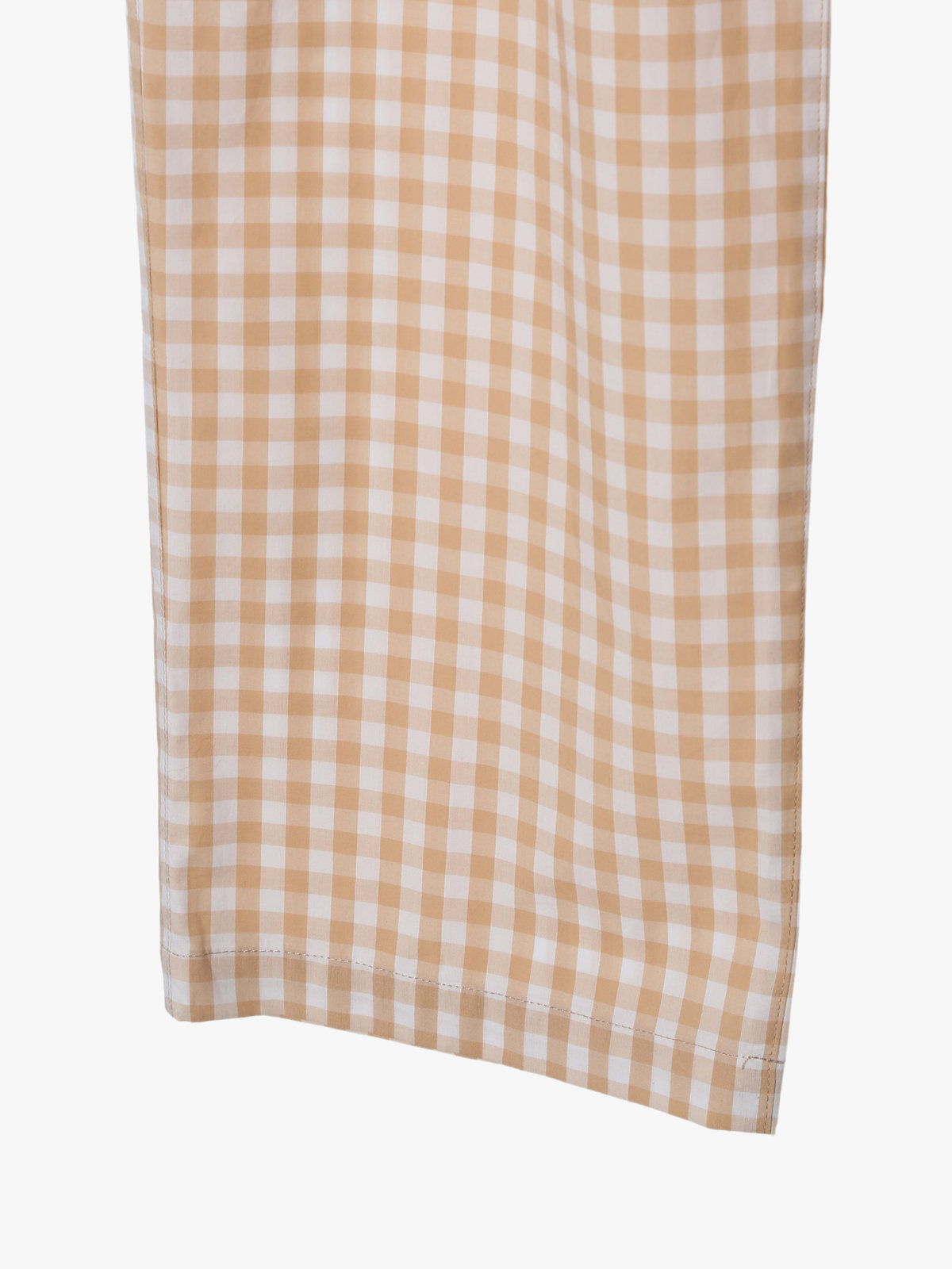 ENFANT ユニセックス キッズ ギンガムチェック コットン フルレングス パンツ "Poches" ブラウン系その他