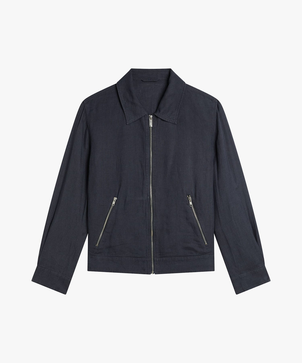 HOMME メンズ メンズ リネン ジップアップ ジャケット "Chet" グレー