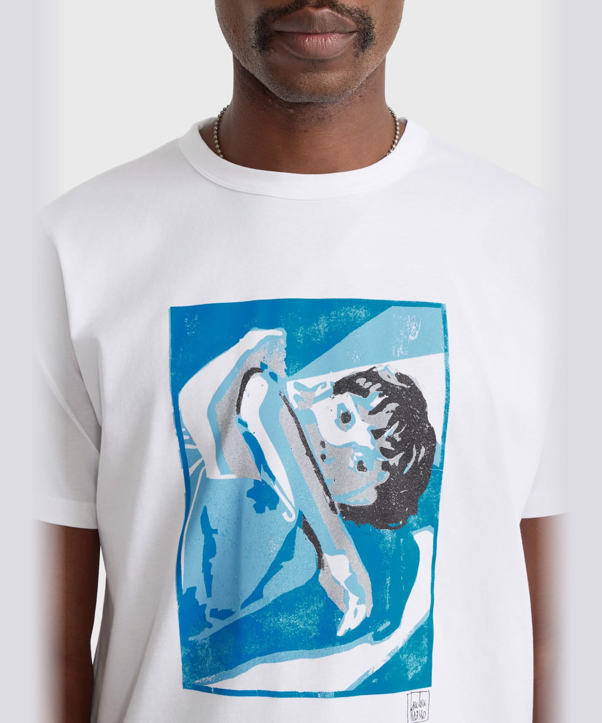 FEMME ウィメンズ プリント コットン 半袖 アーティスト Tシャツ "Loulou Picasso" ホワイト