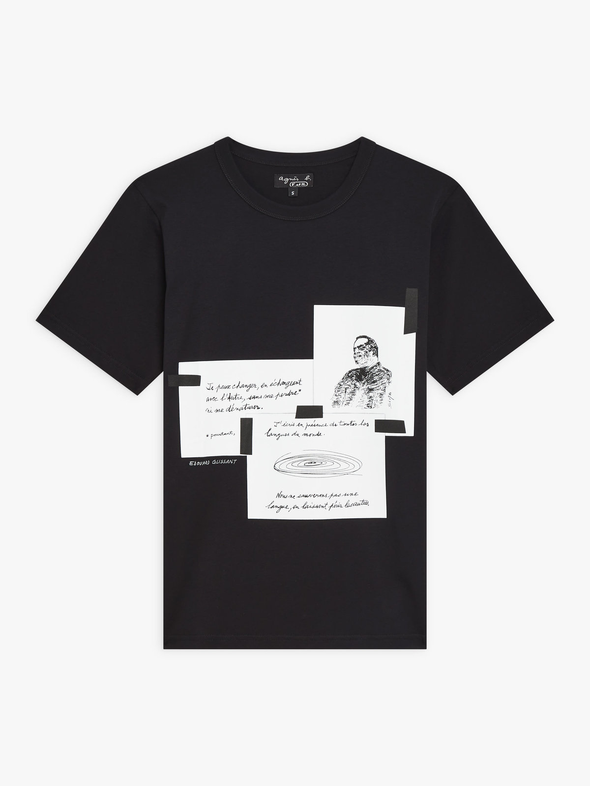 FEMME ウィメンズ SES8 TS アーティストTシャツ Edouard Glissant ブラック