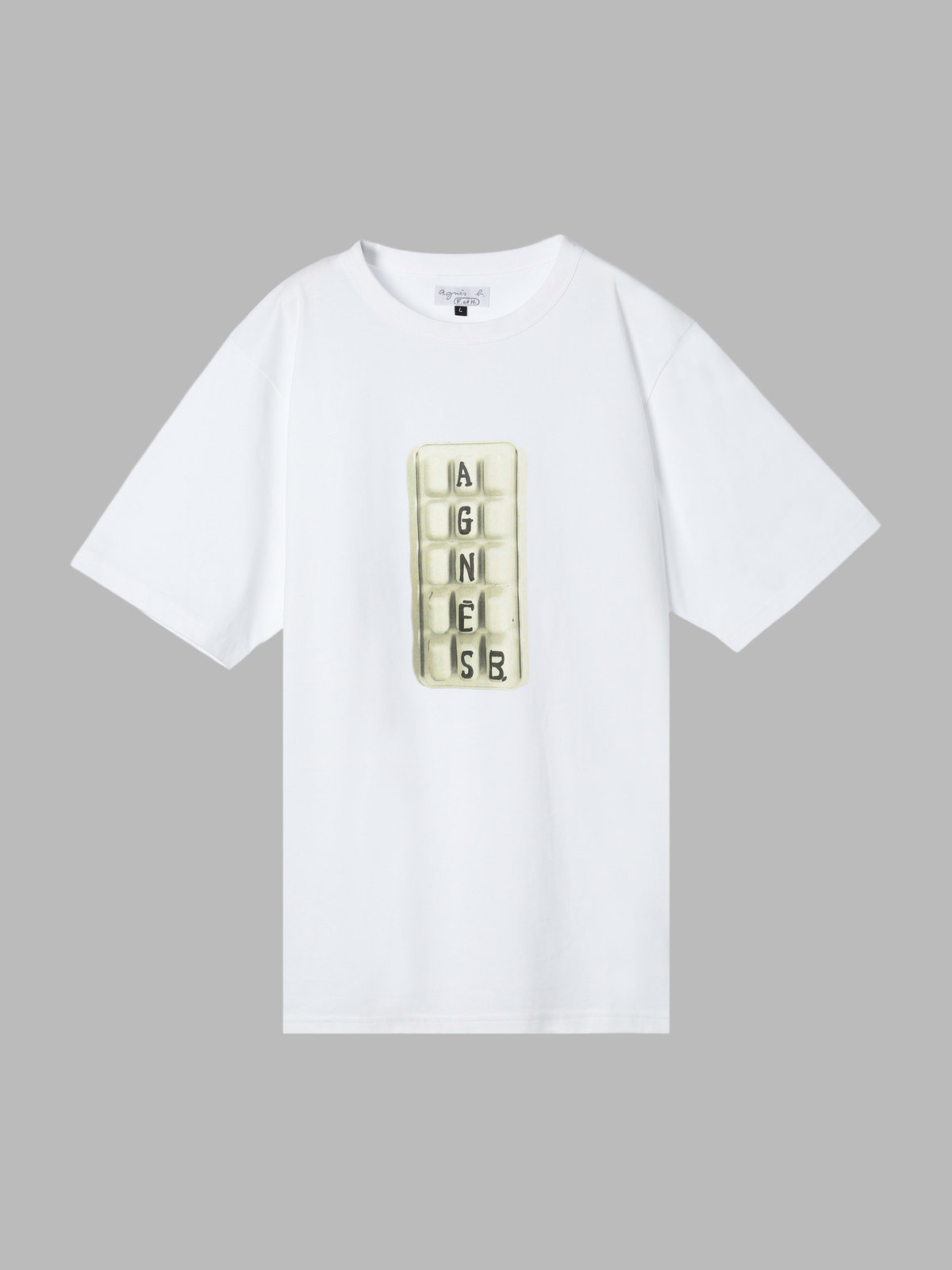 FEMME ウィメンズ 【by R 限定品】agnes b. フォトプリント コットン 半袖 Tシャツ ホワイト