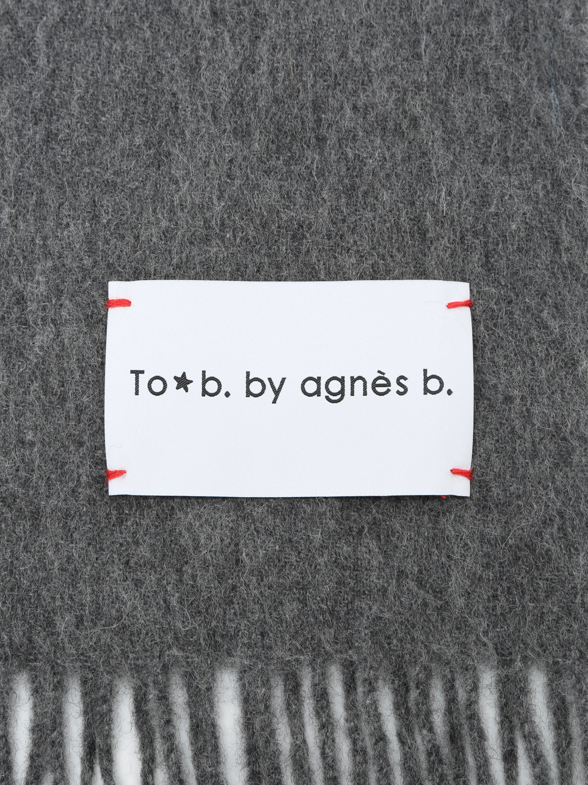 To b. by agnès b. ウール カシミヤ マフラー グレー