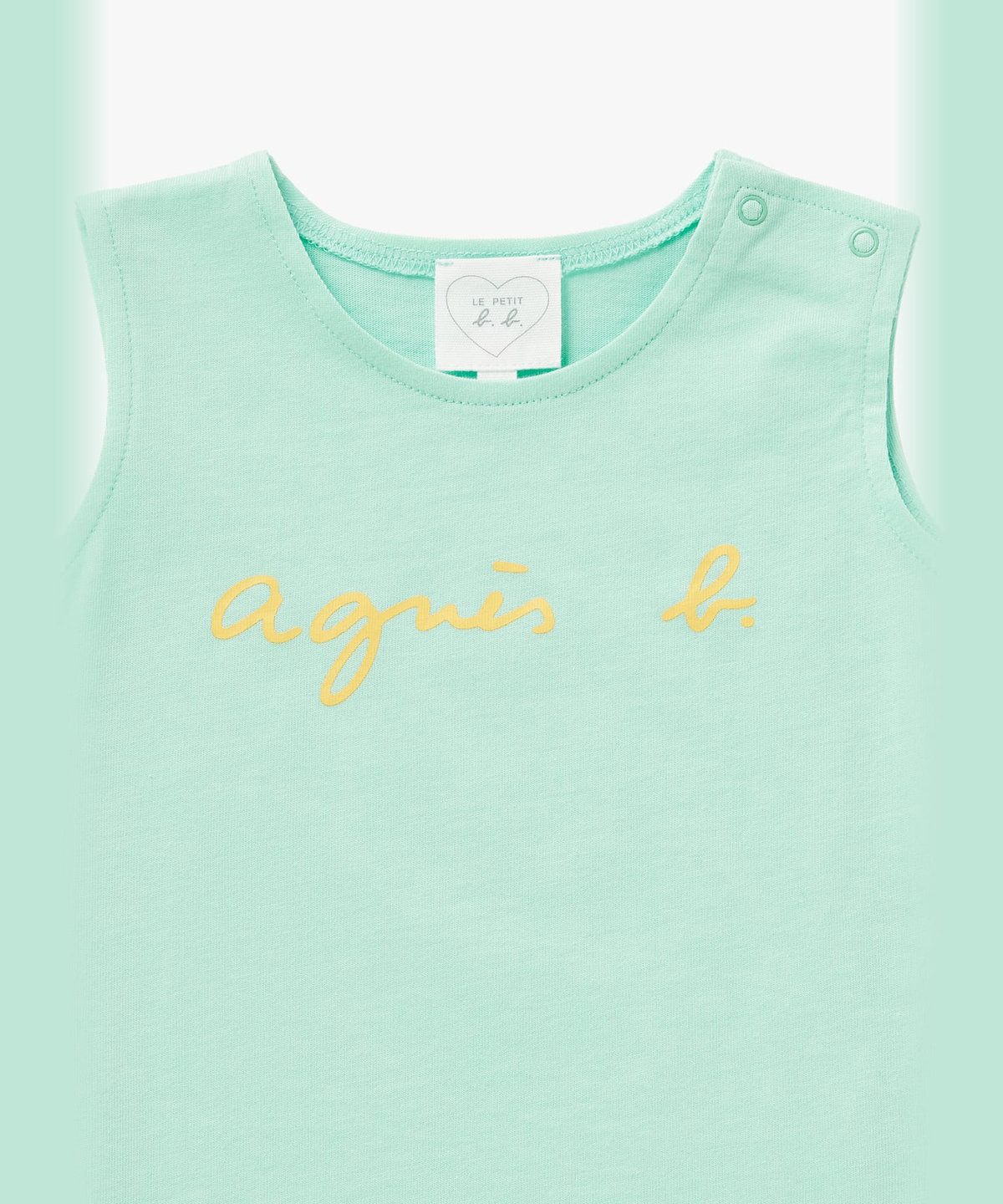 ENFANT ベビー ベビー ロゴ コットン ノースリーブ ワンピース "Barbie" ブルー